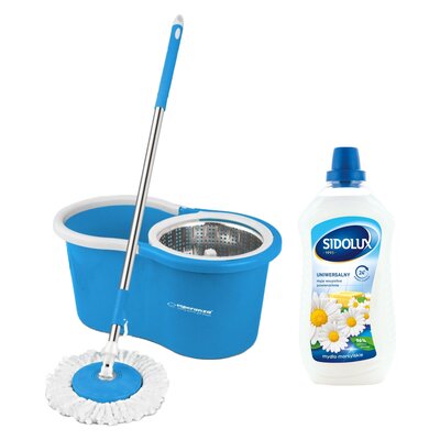 Mop obrotowy ESPERANZA Perfect Clean EHS006 + Płyn do mycia podłóg SIDOLUX Mydło Marsylskie 1000 ml
